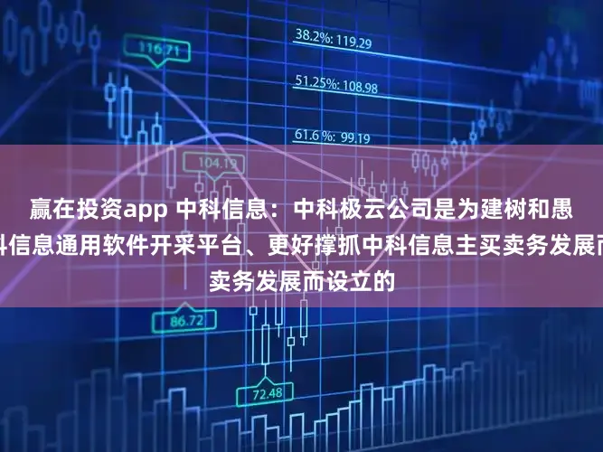 赢在投资app 中科信息：中科极云公司是为建树和愚弄好中科信息通用软件开采平台、更好撑抓中科信息主买卖务发展而设立的