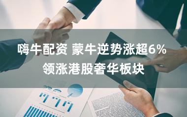嗨牛配资 蒙牛逆势涨超6% 领涨港股奢华板块
