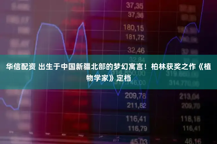 华信配资 出生于中国新疆北部的梦幻寓言!柏林获奖之作《植物学家》定档